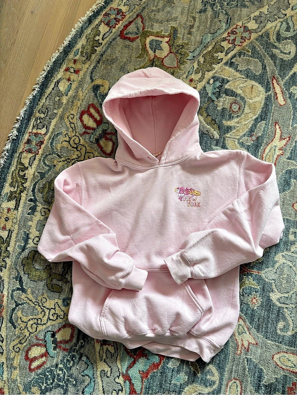 Roller Rabbit baby pink NYC hoodie size S